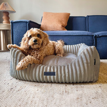 Velour Corduroy Bolstered Dog Bed